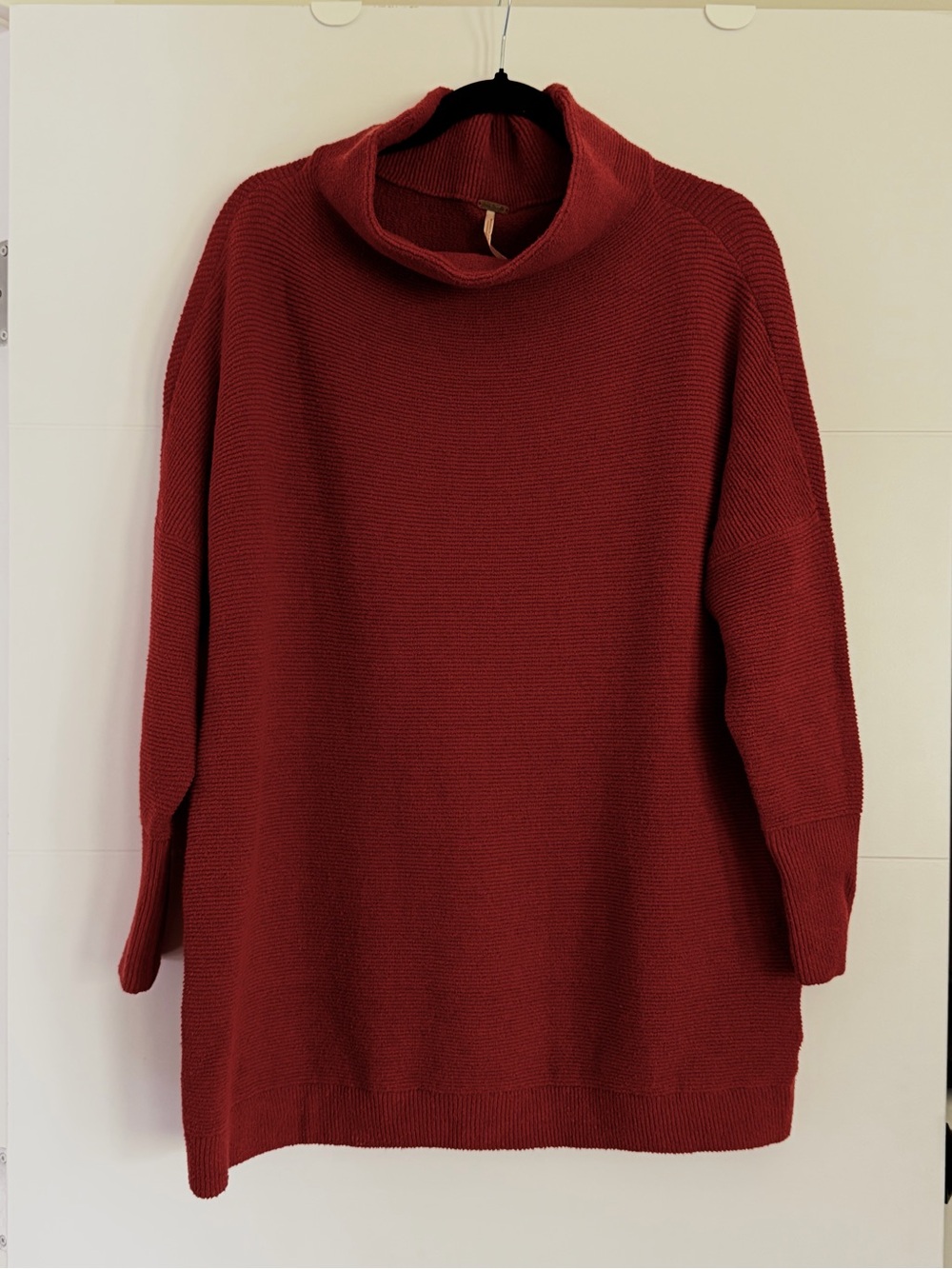 Free People Ottoman Slouchy Tunic / Ottoman Ribbed Tunic Sweater rust colour